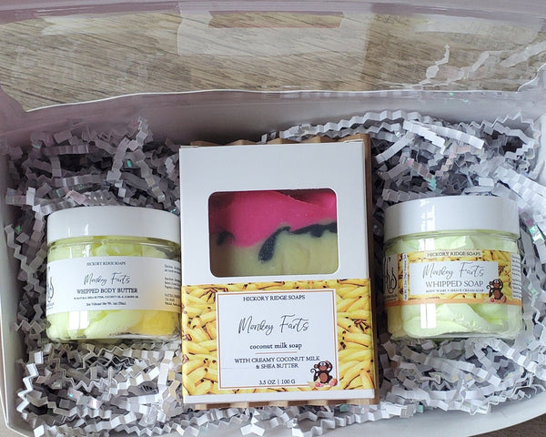 Monkey Farts Boxed Gift Set Gift Set Hickory Ridge Soap Co.   