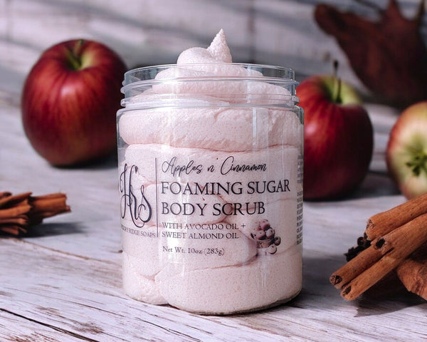 Apples n' Cinnamon Foaming Sugar Scrub body scrub Hickory Ridge Soap Co.   