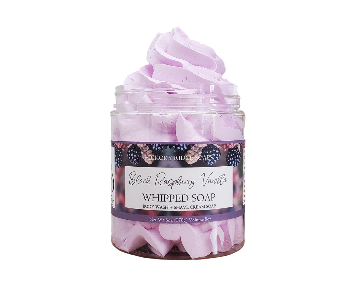 Black Raspberry Vanilla Whipped Soap body wash Hickory Ridge Soap Co.   