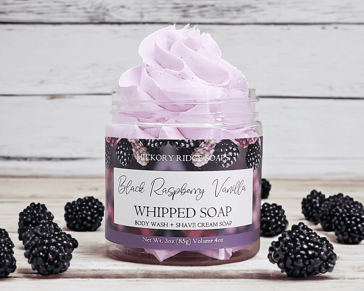 Black Raspberry Vanilla Whipped Soap body wash Hickory Ridge Soap Co. Medium  