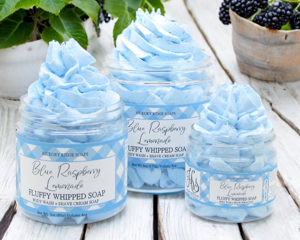 Blue Raspberry Lemonade Whipped Soap Whipped Soap Hickory Ridge Soap Co.   