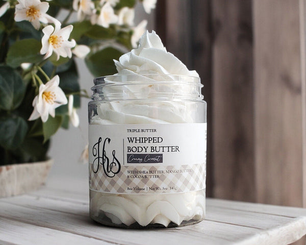Creamy Coconut Triple Butter Whipped Body Butter whipped body butter Hickory Ridge Soap Co.   