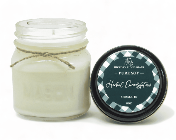 Herbal Eucalyptus Soy Candle Soy Candle Hickory Ridge Soap Co.   