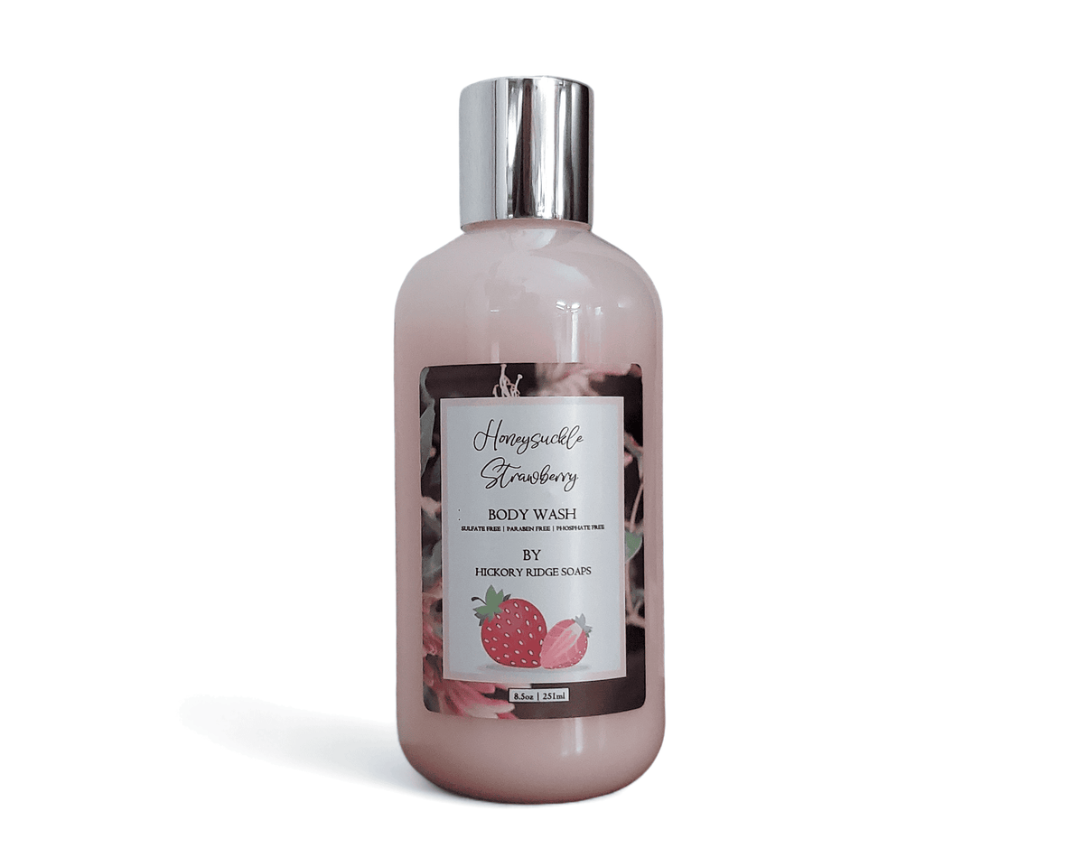 Honeysuckle Strawberry Body Wash body wash Hickory Ridge Soap Co.   