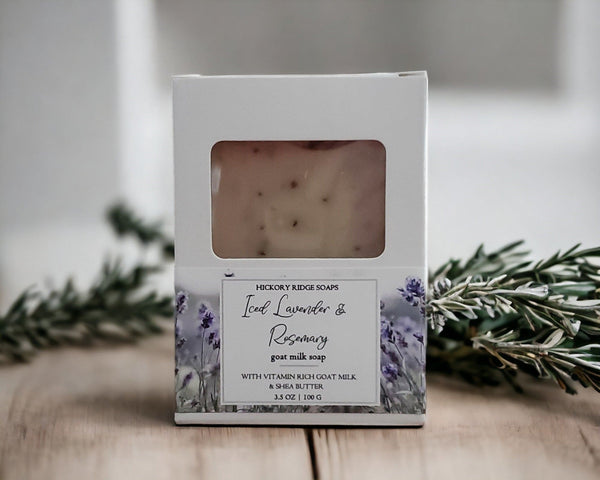 Iced Lavender & Rosemary Goat Milk Soap Soap Hickory Ridge Soap Co.   