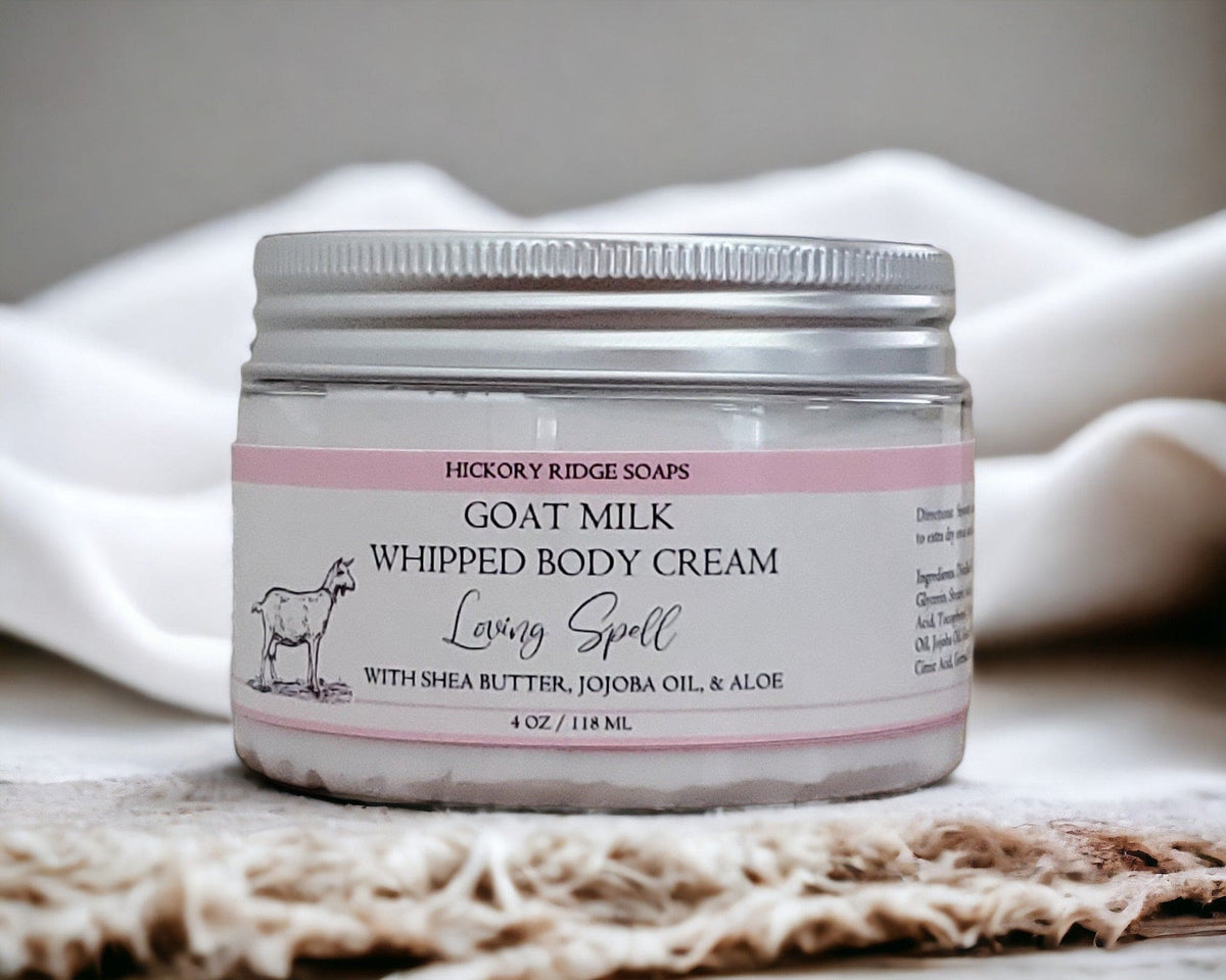 Loving Spell Goat Milk Whipped Body Cream whipped body butter Hickory Ridge Soap Co.   