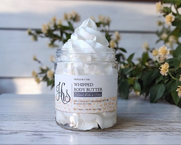 Oatmeal, Milk and Honey Triple Butter Whipped Body Butter whipped body butter Hickory Ridge Soap Co.   