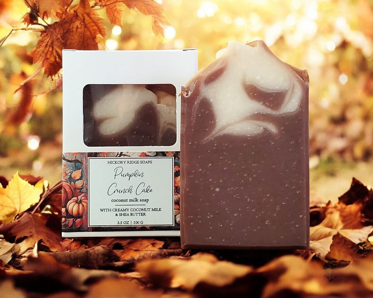 Pumpkin Crunch Cake Handmade Soap Bar Soap Hickory Ridge Soap Co.   