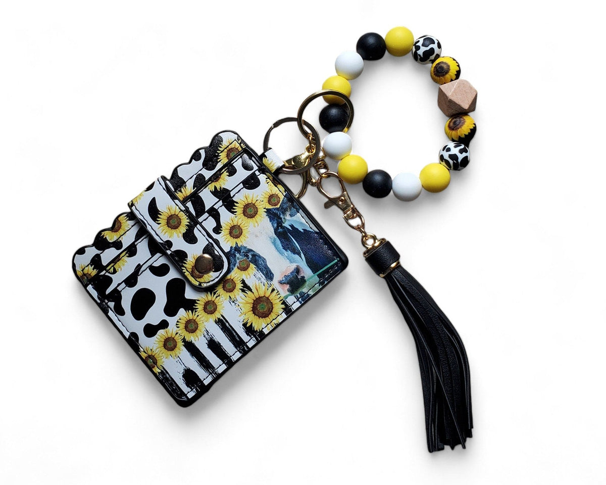 Women's Sunflower Cow Wristlet & Wallet WRISTLET WITH WALLET Harder Ridge   